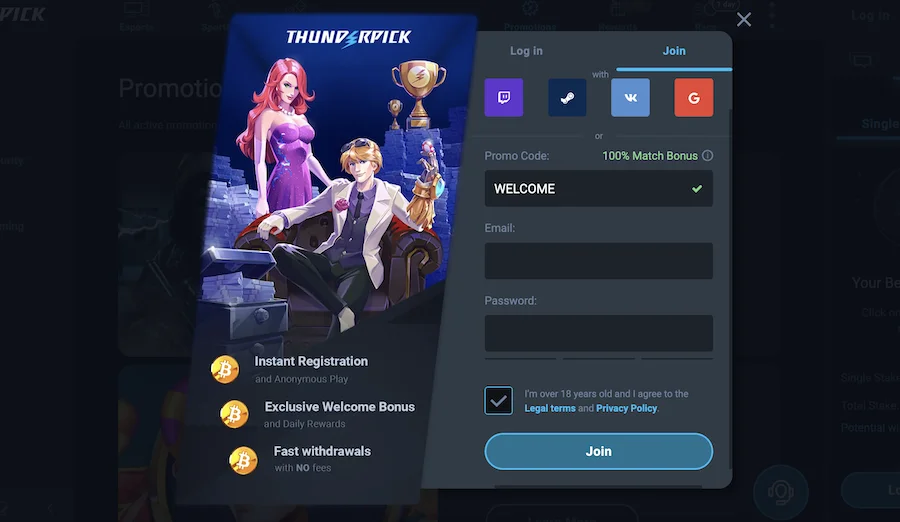 Thunderpick Casino 5 How To Sign Up To