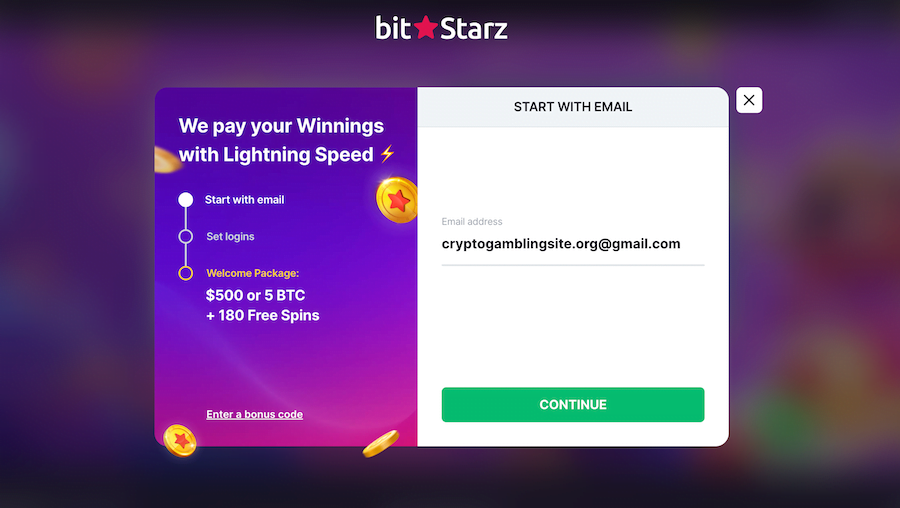 Sign-up process